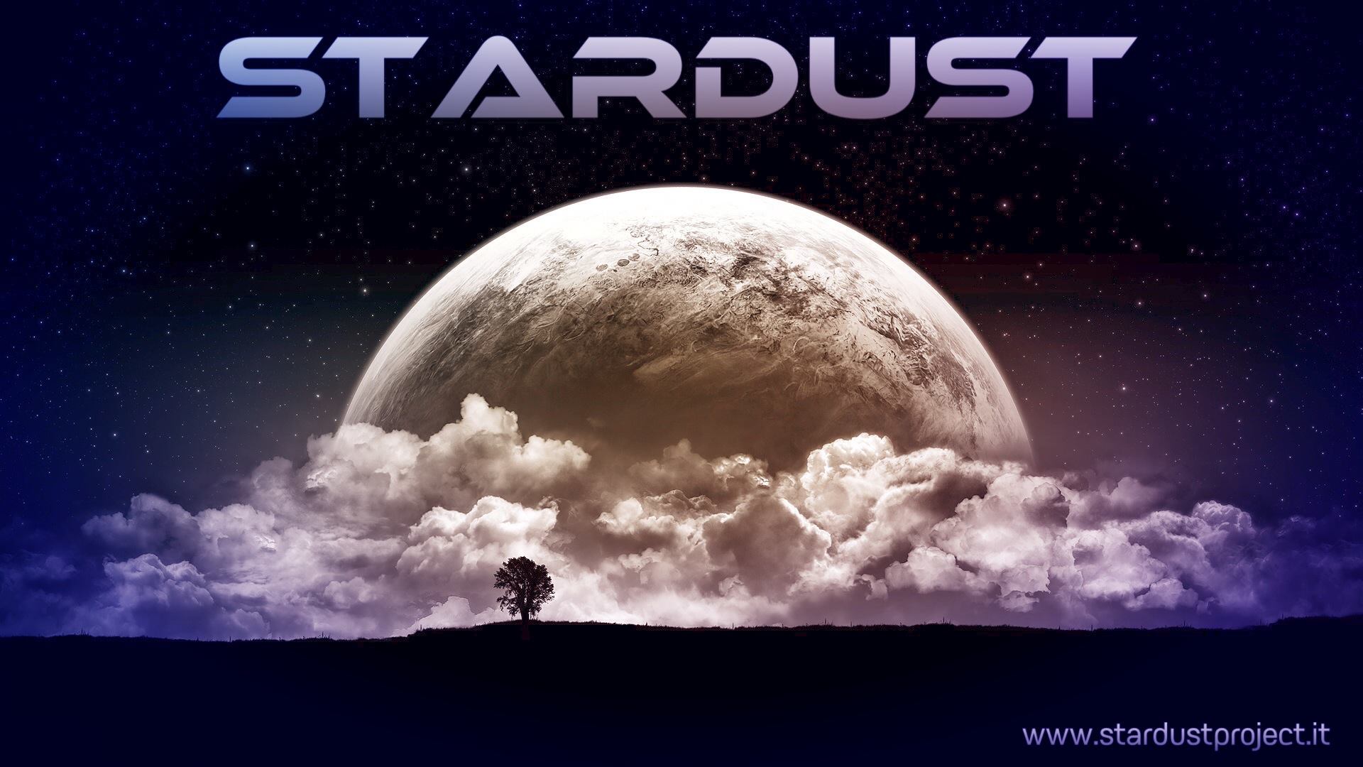 Stardust Project — paesaggio cosmico con pianeta e stelle
